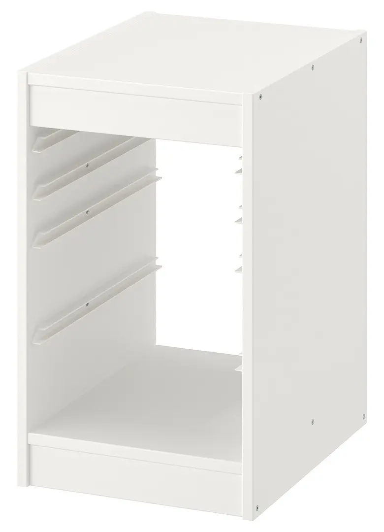Etajera Ikea Trofast 2 organizatoare/2 cosuri 34x44x56 (Alb/Gri inchis)