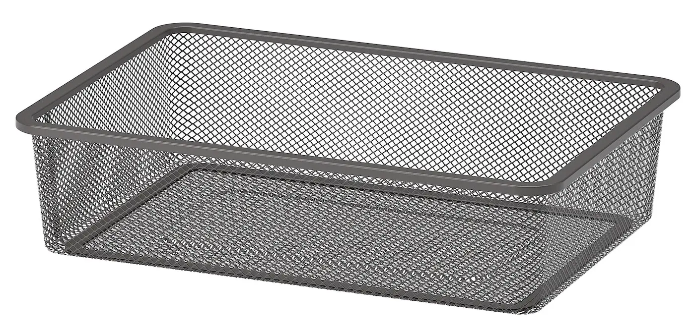 Etajera Ikea Trofast 2 organizatoare/2 cosuri 34x44x56 (Alb/Gri inchis)