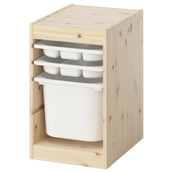 Etajera Ikea Trofast 2 organizatoare/cutie 32x44x52 (Pin/Alb) Thumb