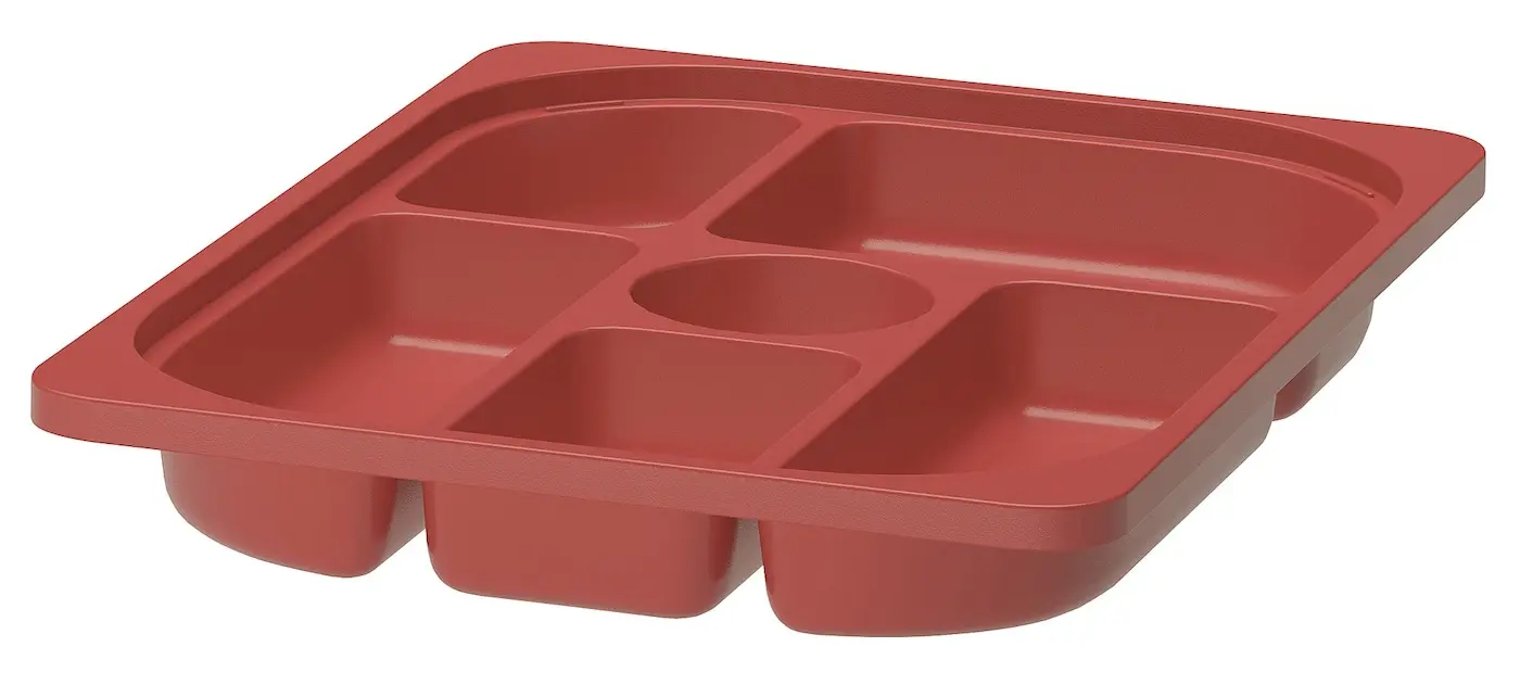 Etajera Ikea Trofast 2 organizatoare/cutie 34x44x56 (Alb/Rosu/Bleu)