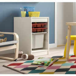 Стеллаж Ikea Trofast 2 органайзера/контейнер 34x44x56 (Белый/Красный/Серый)