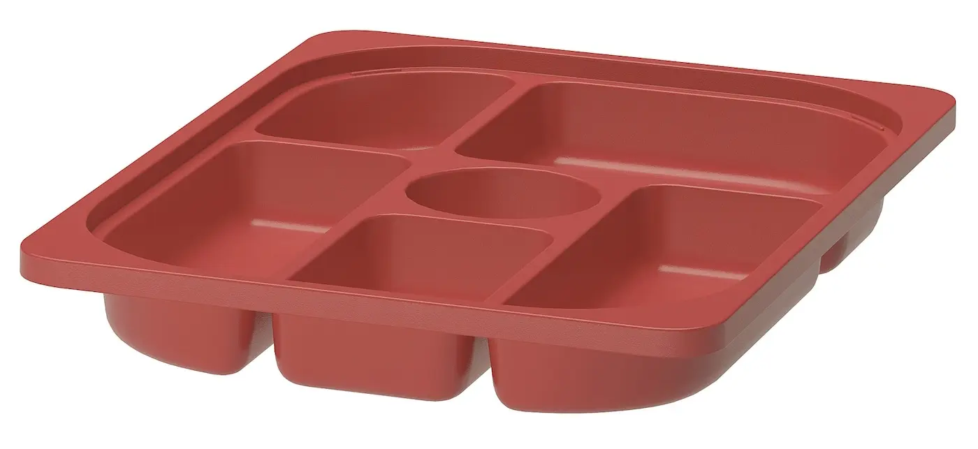 Etajera Ikea Trofast 2 organizatoare/cutie 34x44x56 (Alb/Rosu/Gri)