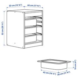 Etajera Ikea Trofast 3 containere 32x44x52 (Natural/ Verde-deschis) Thumb