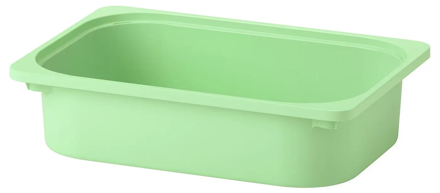 Etajera Ikea Trofast 3 containere 32x44x52 (Natural/ Verde-deschis)