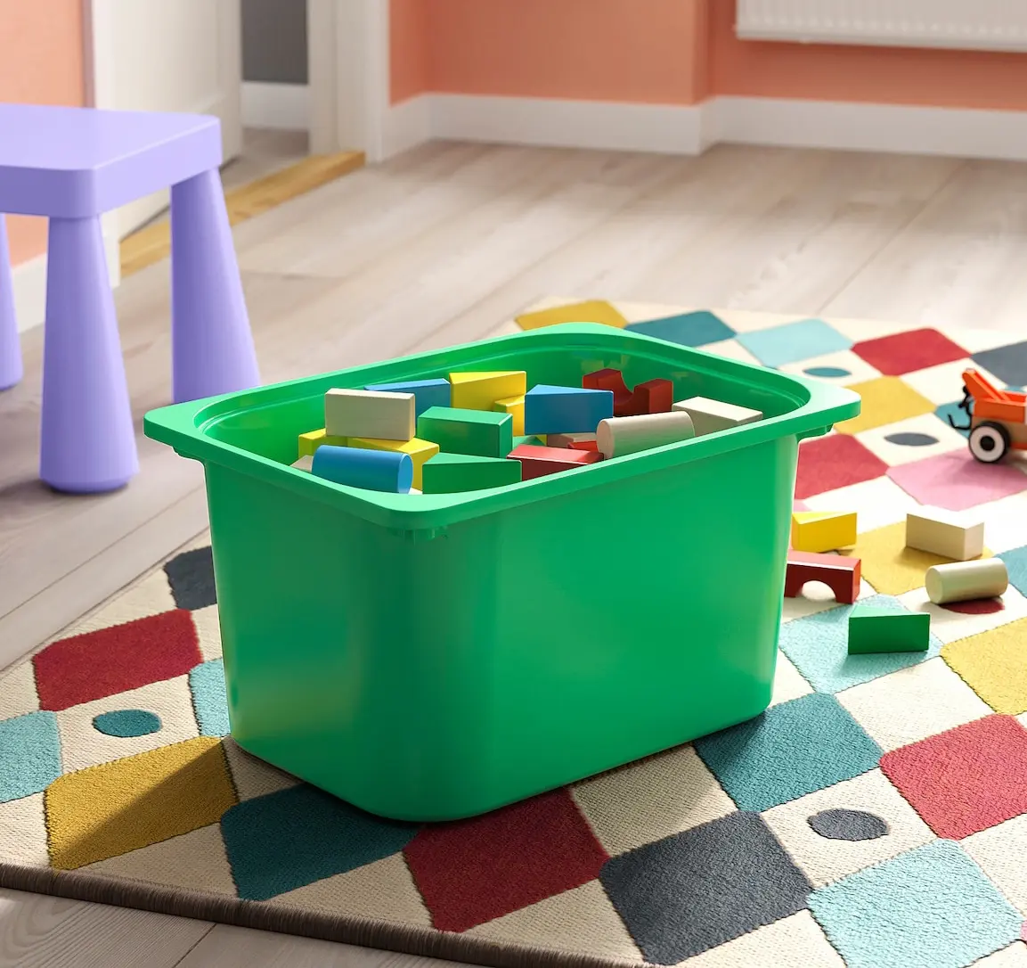 Etajera Ikea Trofast 3 cutii 44x30x91 (Pin/Verde)