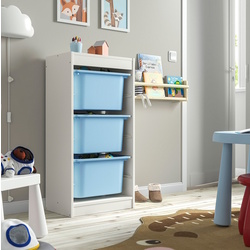 Etajera Ikea Trofast 3 cutii 46x30x94 (Alb/Bleu)
