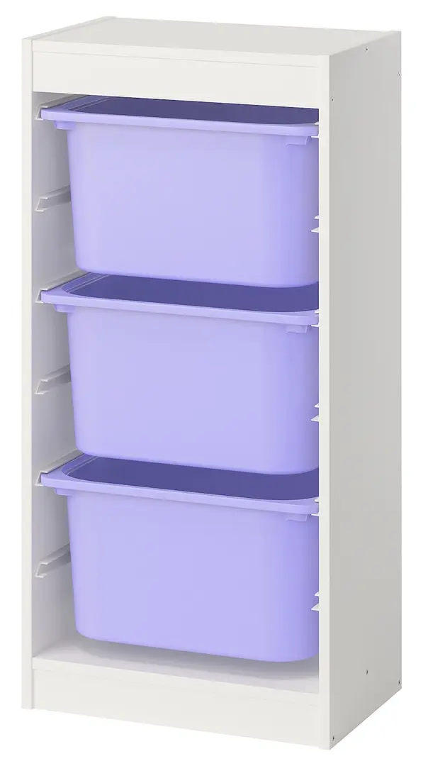 Etajera Ikea Trofast 3 cutii 46x30x94 (Alb/Lila)