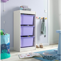 Etajera Ikea Trofast 3 cutii 46x30x94 (Alb/Lila)