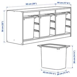 Etajera Ikea Trofast 3 cutii 99x44x56 (Alb) Thumb