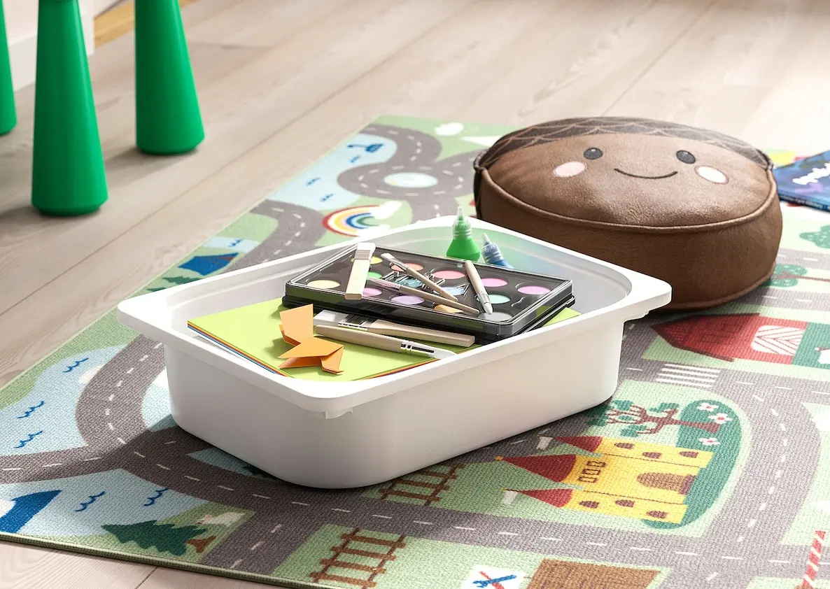 Etajera Ikea Trofast 4 cutii 46x30x94 (Alb/Lila)