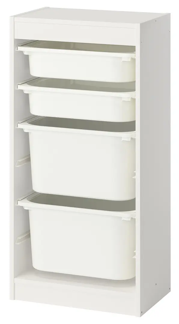 Стеллаж Ikea Trofast 4 контейнера 46x30x94 (Белый)