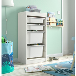 Стеллаж Ikea Trofast 4 контейнера 46x30x94 (Белый)