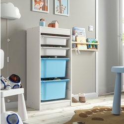 Стеллаж Ikea Trofast 4 контейнера 46x30x94 (Белый/Голубой)