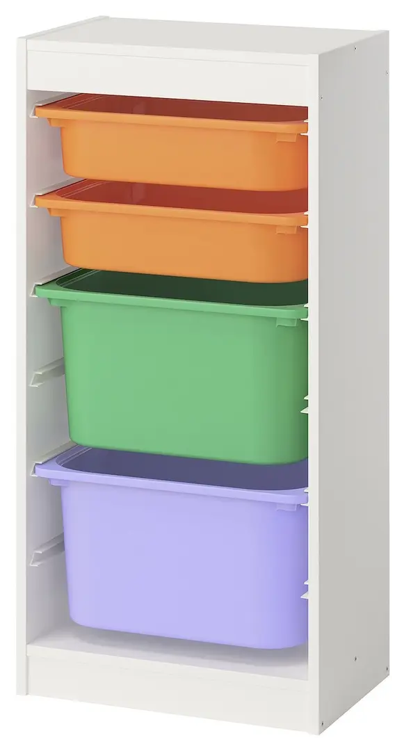 Etajera Ikea Trofast 4 cutii 46x30x94 (Alb/Multicolor)