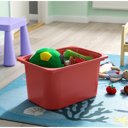 Etajera Ikea Trofast 5 cutii 46x30x145 (Alb/Rosu) Thumb