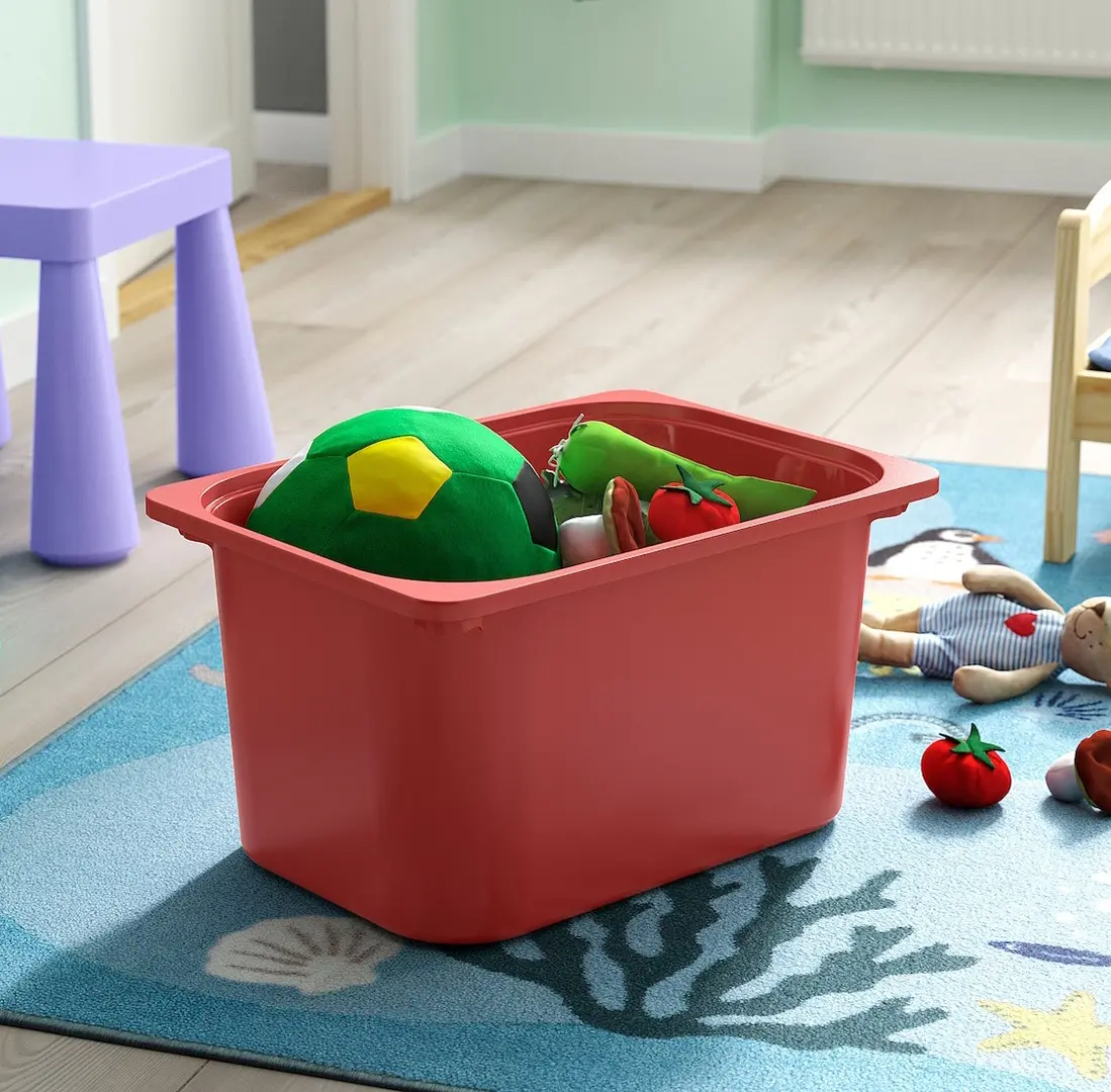 Etajera Ikea Trofast 5 cutii 46x30x145 (Alb/Rosu)