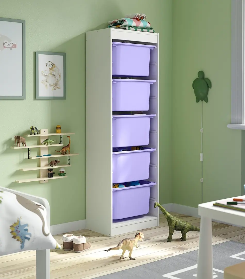 Etajera Ikea Trofast 5 cutii 46x30x145 (Alb/Lila)