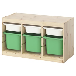 Etajera Ikea Trofast 6 cutii 93x44x52 (Pin/Alb/Verde) Thumb