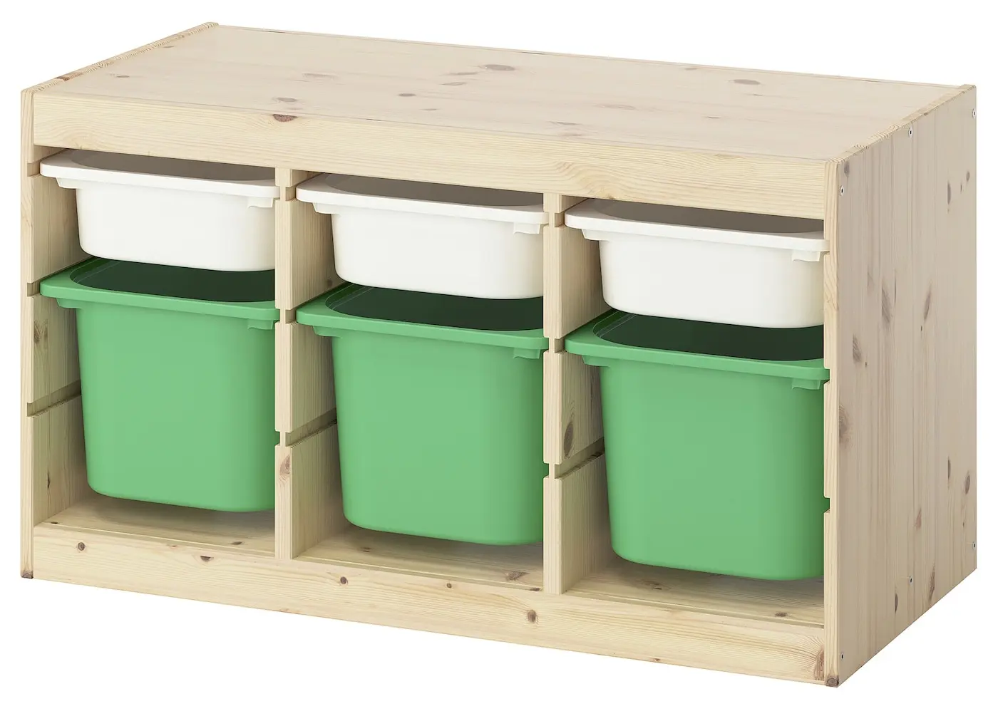 Etajera Ikea Trofast 6 cutii 93x44x52 (Pin/Alb/Verde)
