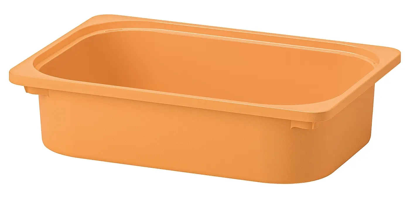 Стеллаж Ikea Trofast 6 контейнеров 93x44x52 (Сосна/Оранжевый/Красный) - 4