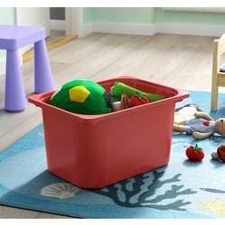 Стеллаж Ikea Trofast 6 контейнеров 93x44x52 (Сосна/Оранжевый/Красный) Thumb