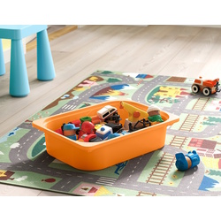 Стеллаж Ikea Trofast 6 контейнеров 93x44x52 (Сосна/Оранжевый/Красный) Thumb