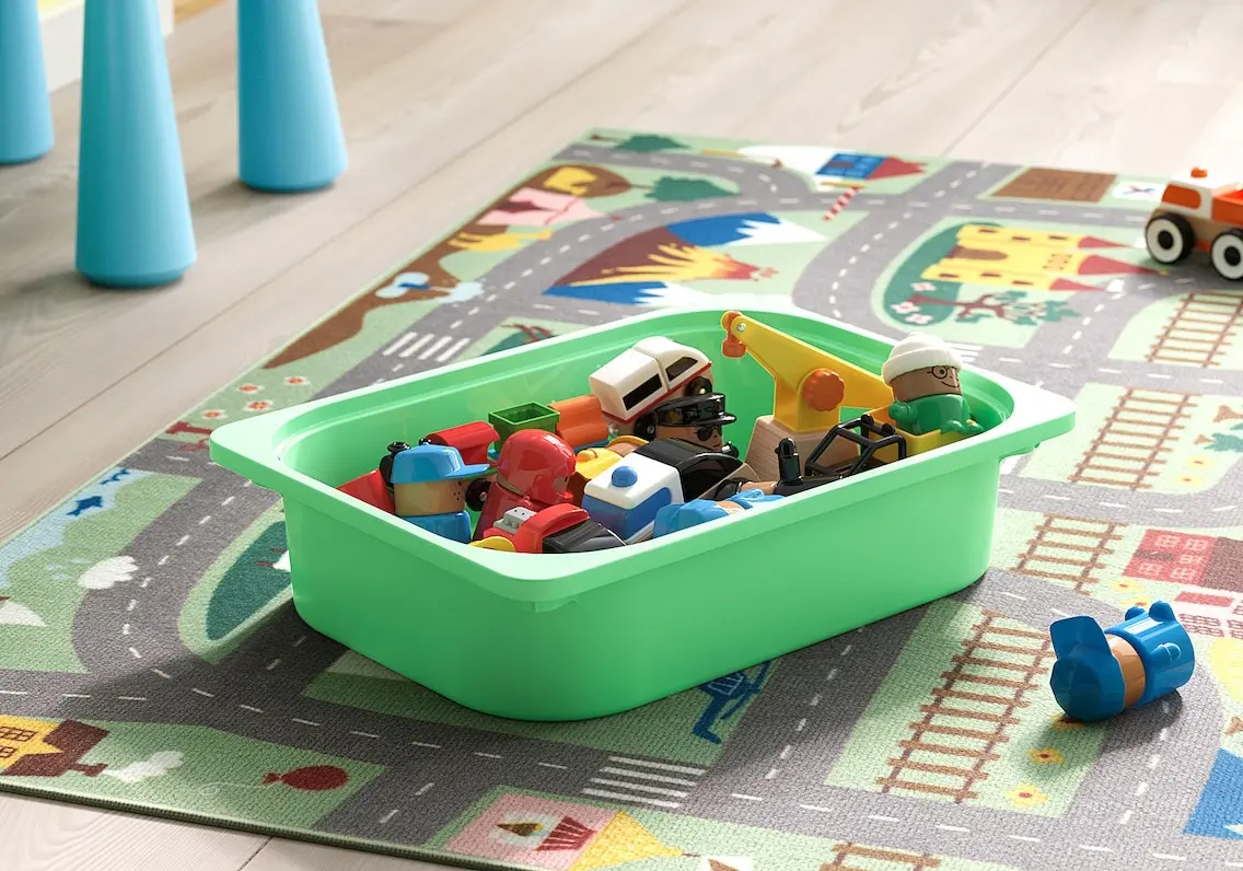 Стеллаж Ikea Trofast 6 контейнеров 93x44x52 (Сосна/Зеленый)