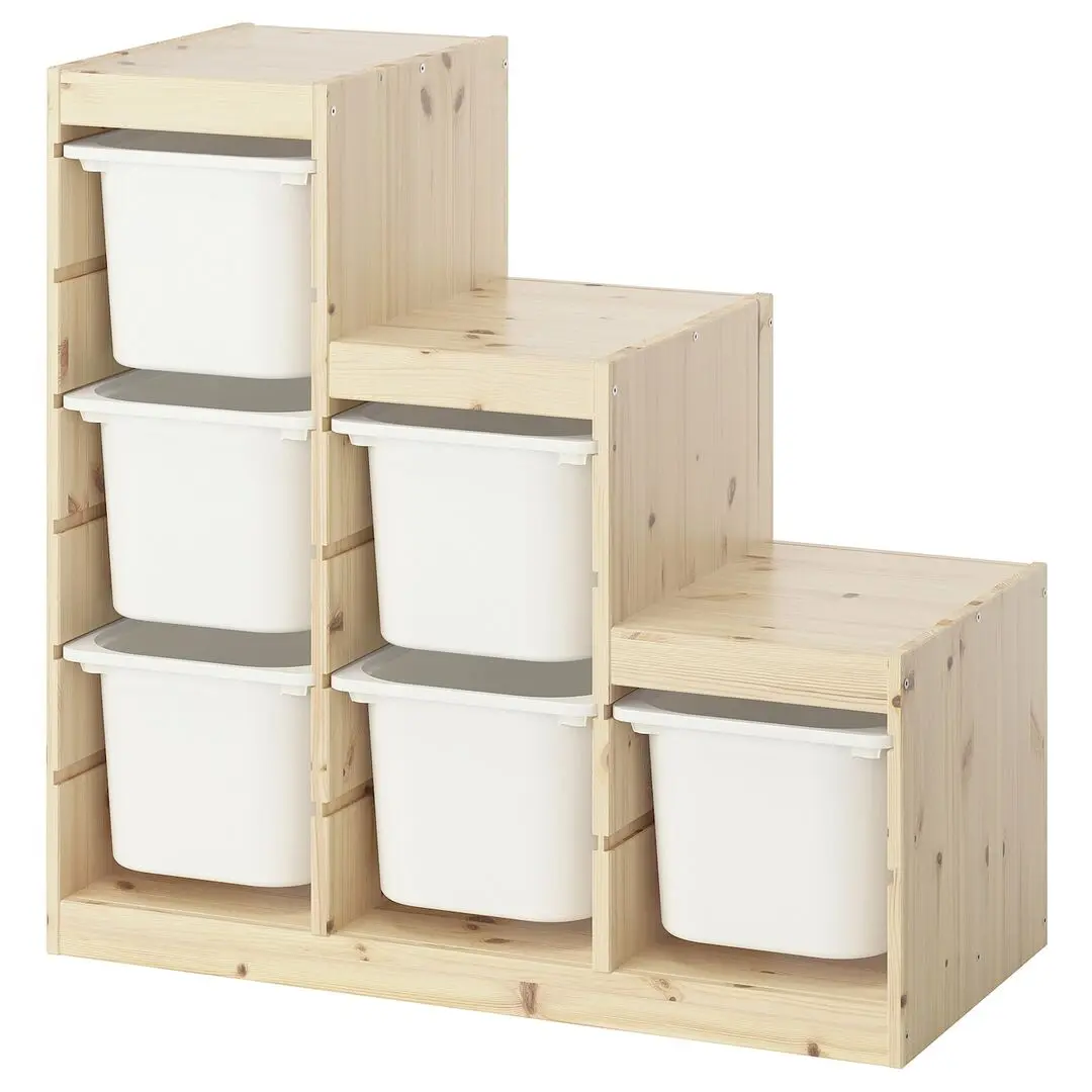 Etajera Ikea Trofast 6 cutii 94x44x91 (Pin/Alb)
