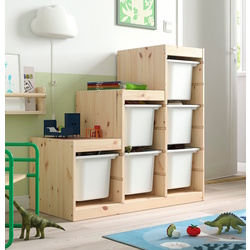 Etajera Ikea Trofast 6 cutii 94x44x91 (Pin/Alb)