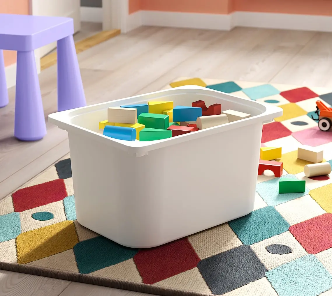 Стеллаж Ikea Trofast 6 контейнеров 94x44x91 (Сосна/Белый/Красный) - 5