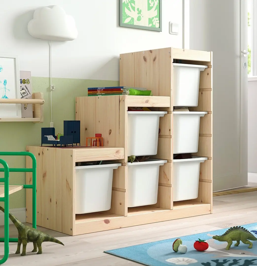 Etajera Ikea Trofast 6 cutii 94x44x91 (Pin/Alb)