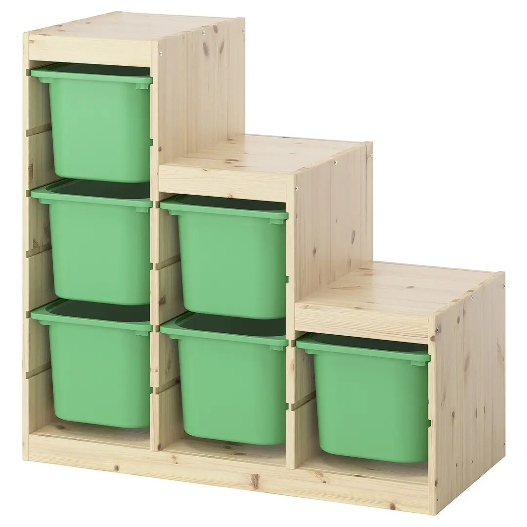 Etajera Ikea Trofast 6 cutii 94x44x91 (Pin/Verde)