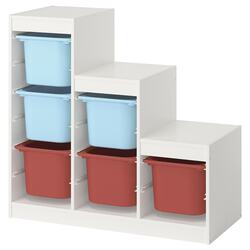 Etajera Ikea Trofast 6 cutii 99x44x94 (Alb/Bleu/Rosu) Thumb