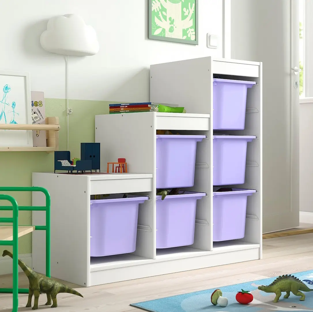 Etajera Ikea Trofast 6 cutii 99x44x94 (Alb/Lila)