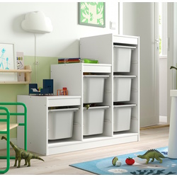 Стеллаж Ikea Trofast 6 контейнеров 99x44x94 (Белый/Серый)