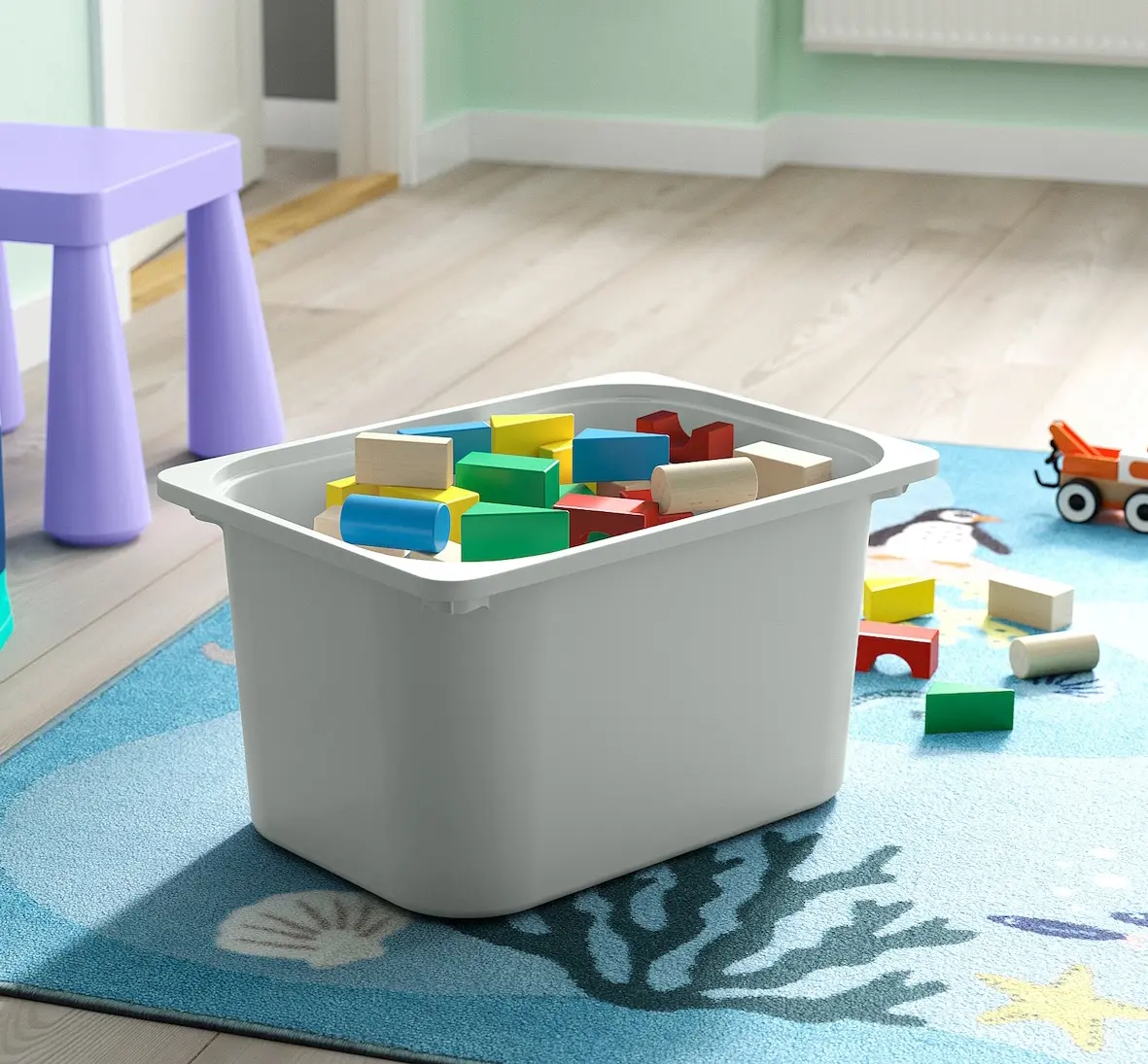 Стеллаж Ikea Trofast 6 контейнеров 99x44x94 (Белый/Серый)