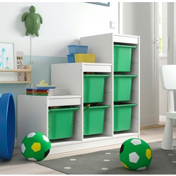 Стеллаж Ikea Trofast 6 контейнеров 99x44x94 (Белый/Зеленый)
