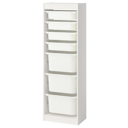 Etajera Ikea Trofast 7 cutii 46x30x145 (Alb) Thumb