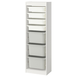 Etajera Ikea Trofast 7 cutii 46x30x145 (Alb/Gri) Thumb