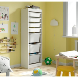 Стеллаж Ikea Trofast 7 контейнеров 46x30x145 (Белый/Серый)