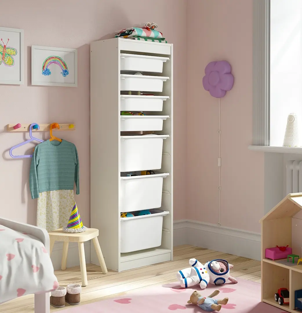 Etajera Ikea Trofast 7 cutii 46x30x145 (Alb)