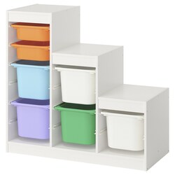 Etajera Ikea Trofast 7 cutii 99x44x94 (Alb/Multicolor) Thumb
