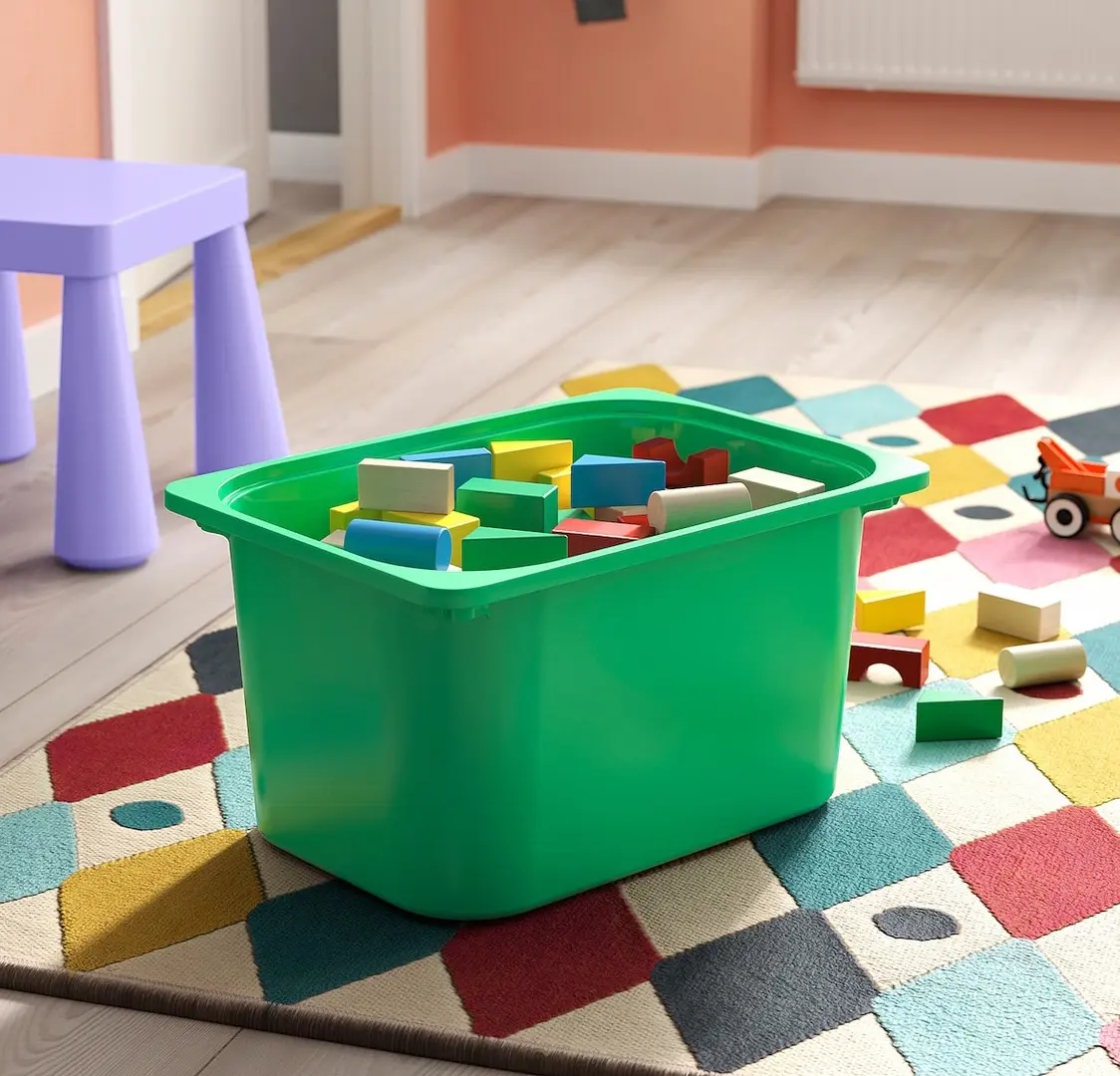 Etajera Ikea Trofast 8 cutii 94x44x91 (Pin/Portocaliu/Verde)