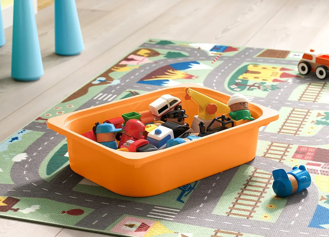 Etajera Ikea Trofast 8 cutii 94x44x91 (Pin/Portocaliu/Verde)