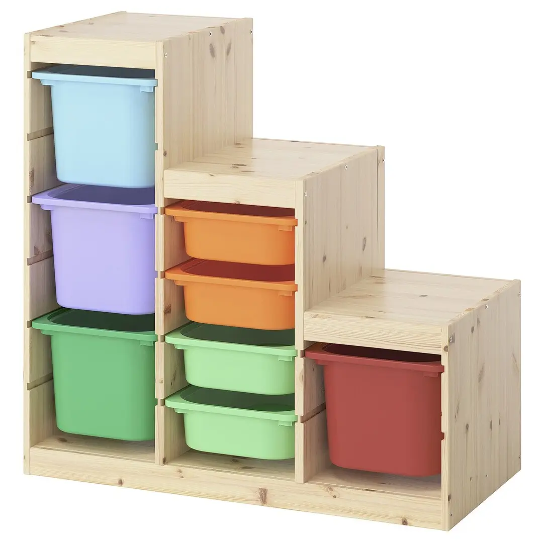 Etajera Ikea Trofast 8 cutii 94x44x91 (Pin/Multicolor)