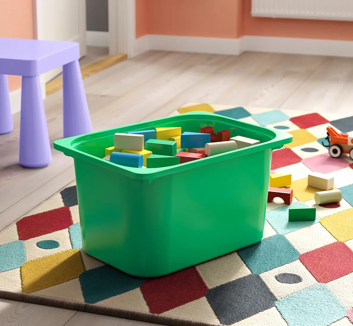 Etajera Ikea Trofast 8 cutii 94x44x91 (Pin/Multicolor)