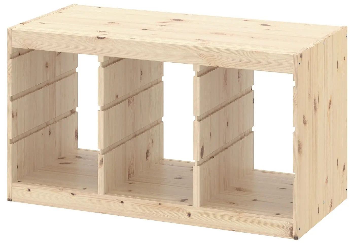 Etajera Ikea Trofast 9 containere 93x44x52 (Natural/Portocaliu-deschis)