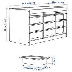 Etajera Ikea Trofast 9 containere 93x44x52 (Natural/ Verde-deschis) Thumb