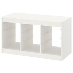 Etajera Ikea Trofast 9 containere 99x44x56 (Alb/Portocaliu-deschis) Thumb
