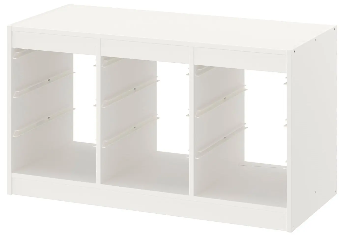 Etajera Ikea Trofast 9 containere 99x44x56 (Alb/Portocaliu-deschis)